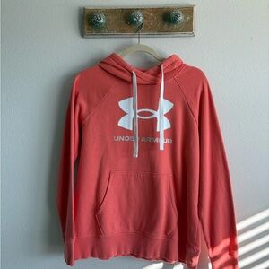 Under Armour Pink Hoodie with White Logo